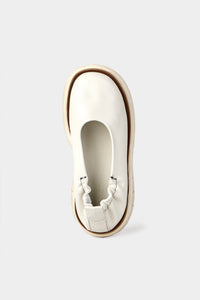 Captiva platform ballerinas in leather - Cream
