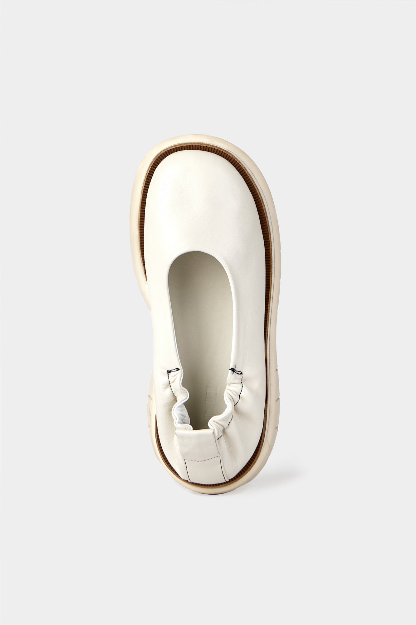 Captiva platform ballerinas in leather - Cream