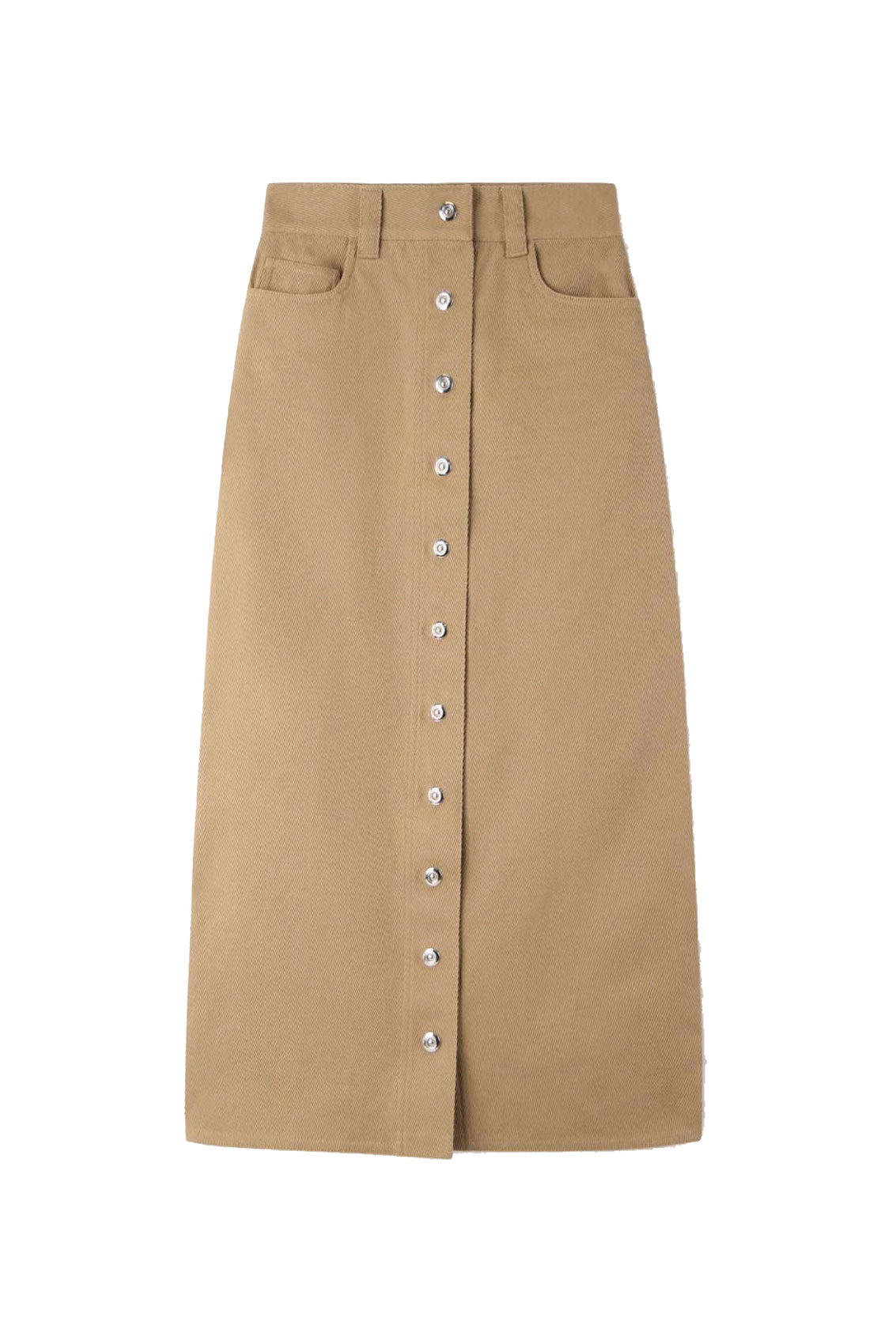 Long skirt with buttons - Beige
