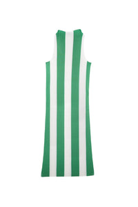 Pleated midi dress - Cream & Green