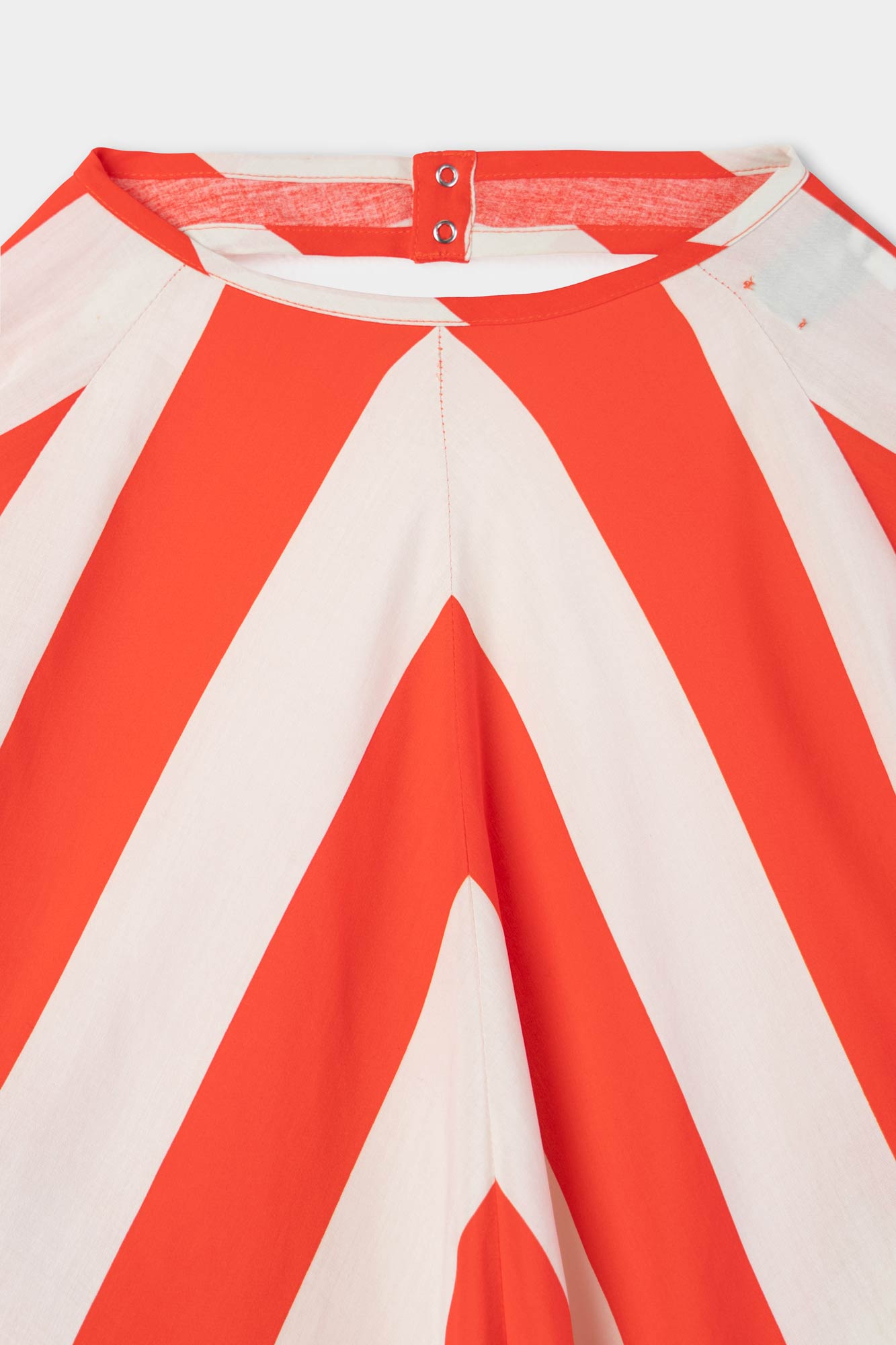 Wrap T-shirt - Red & Beige
