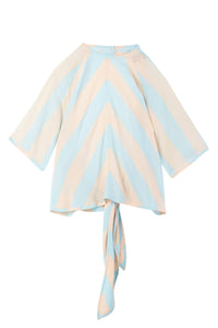 Wrap T-shirt - Pink & Azure