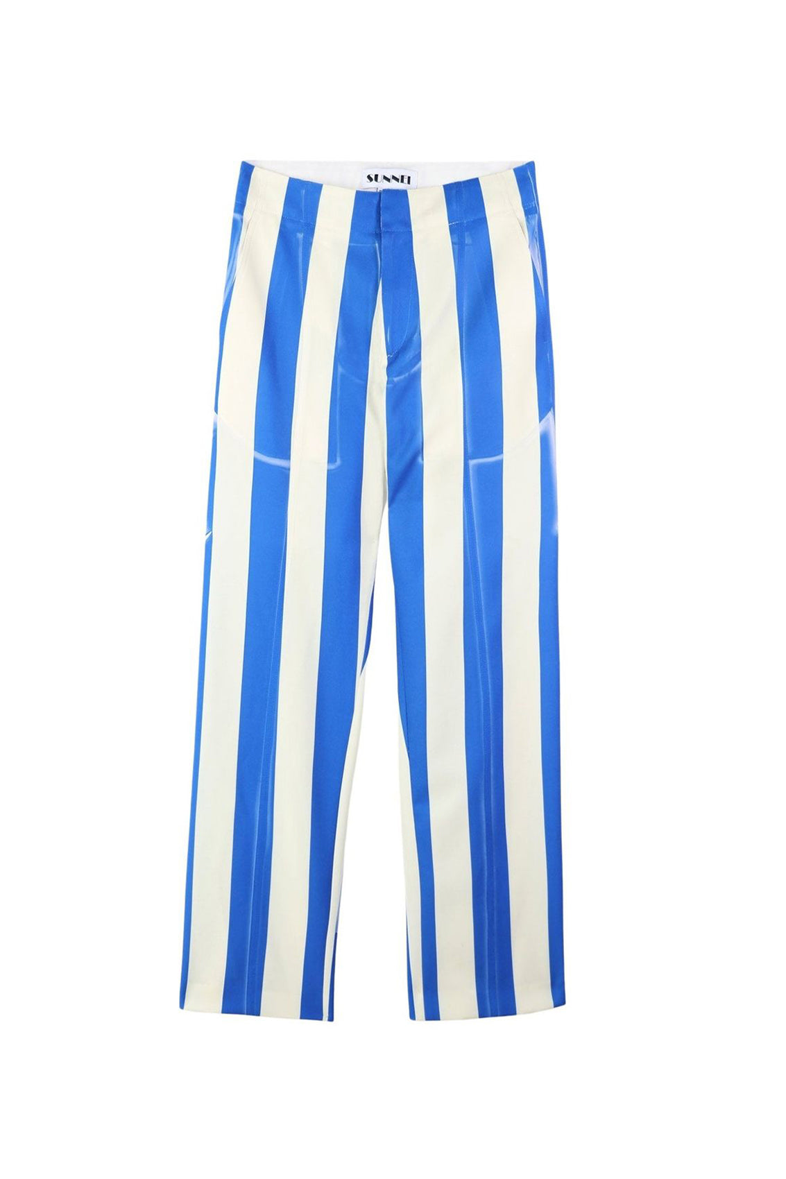Doppio straight trousers - Blue & Beige