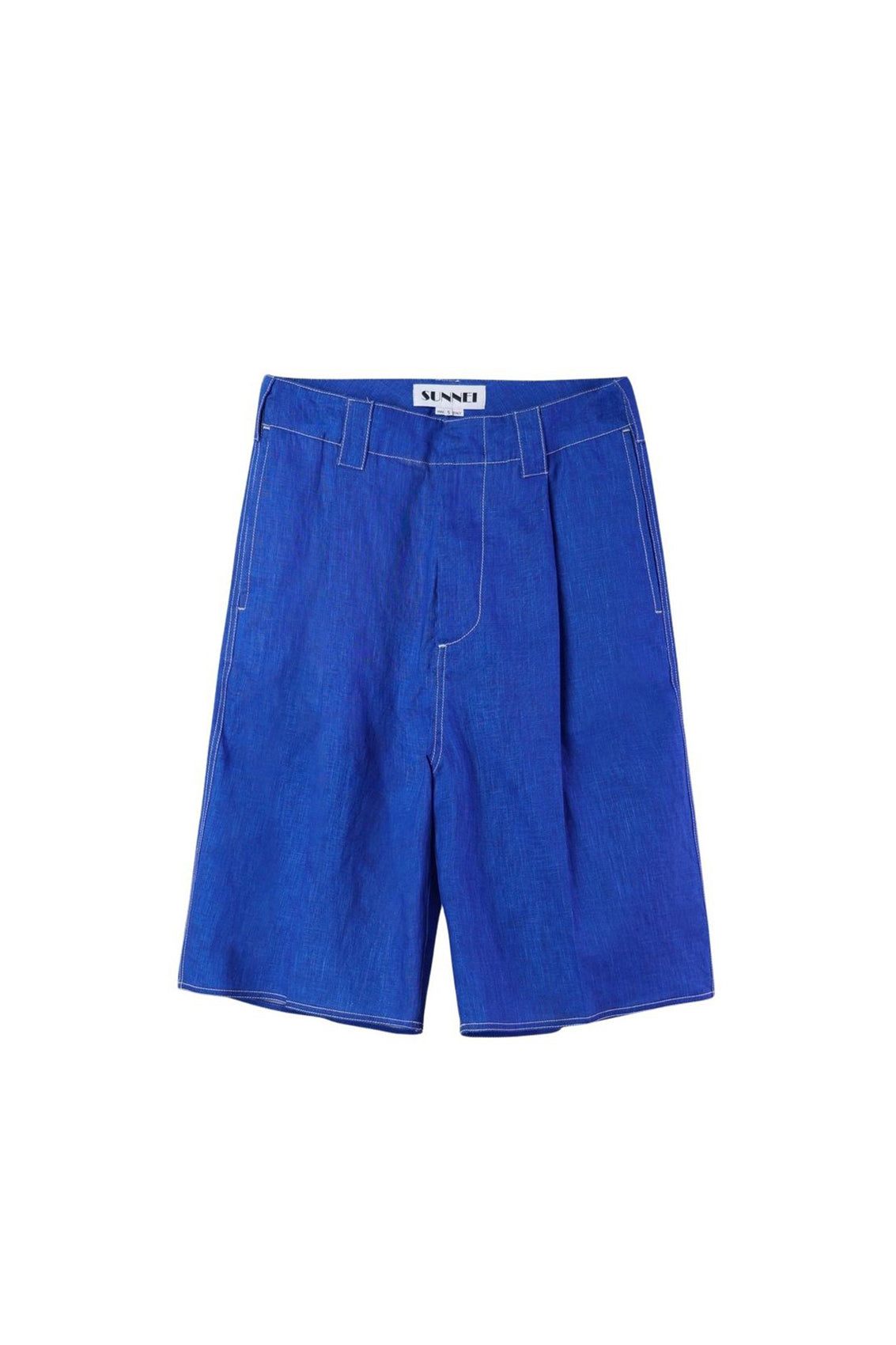 Ric short trousers in linen - Electric Blue