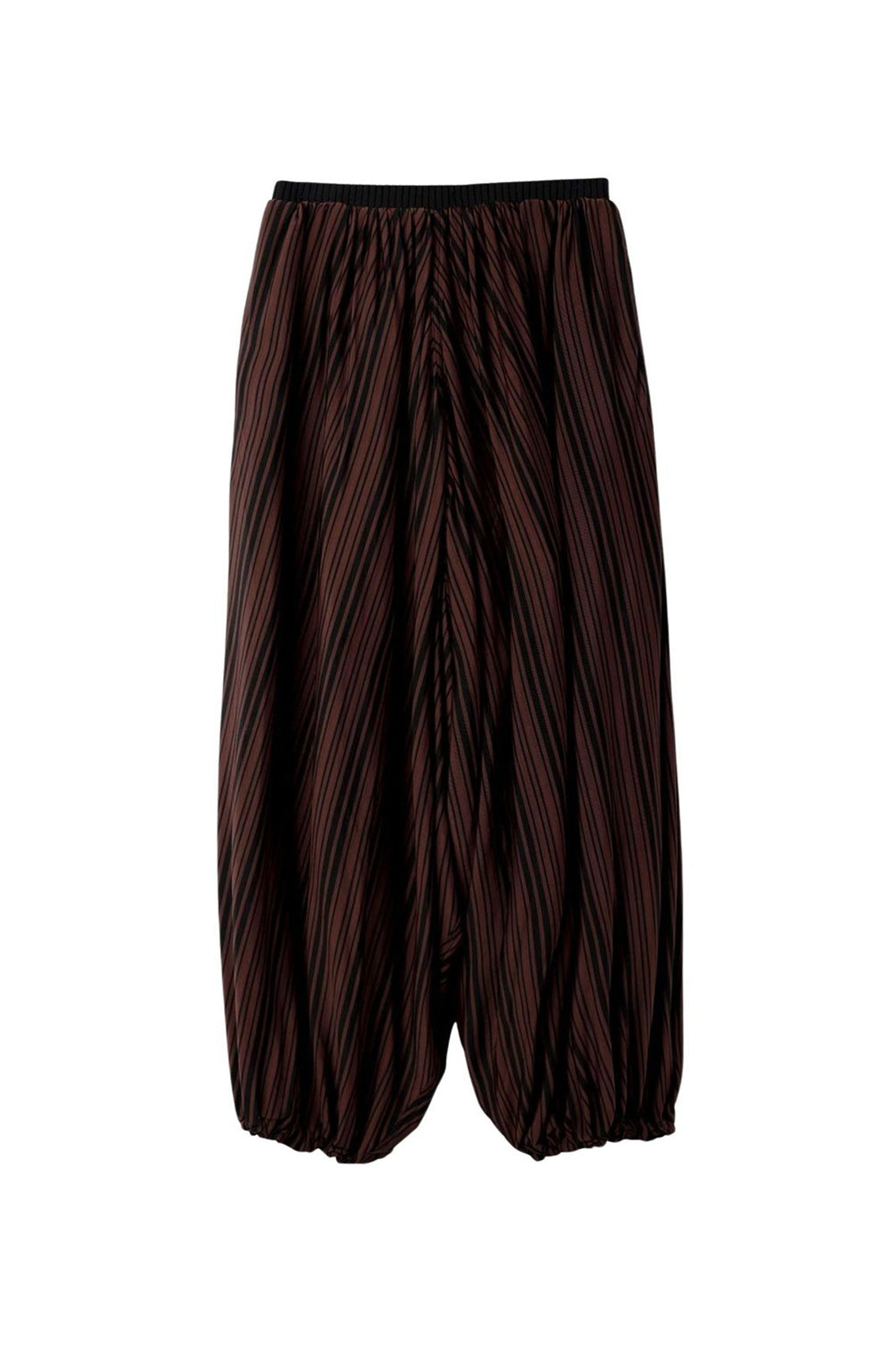Pleated sarouel trousers - Black & Brown