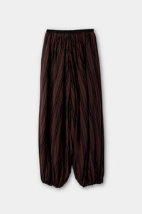 Pleated sarouel trousers - Black & Brown