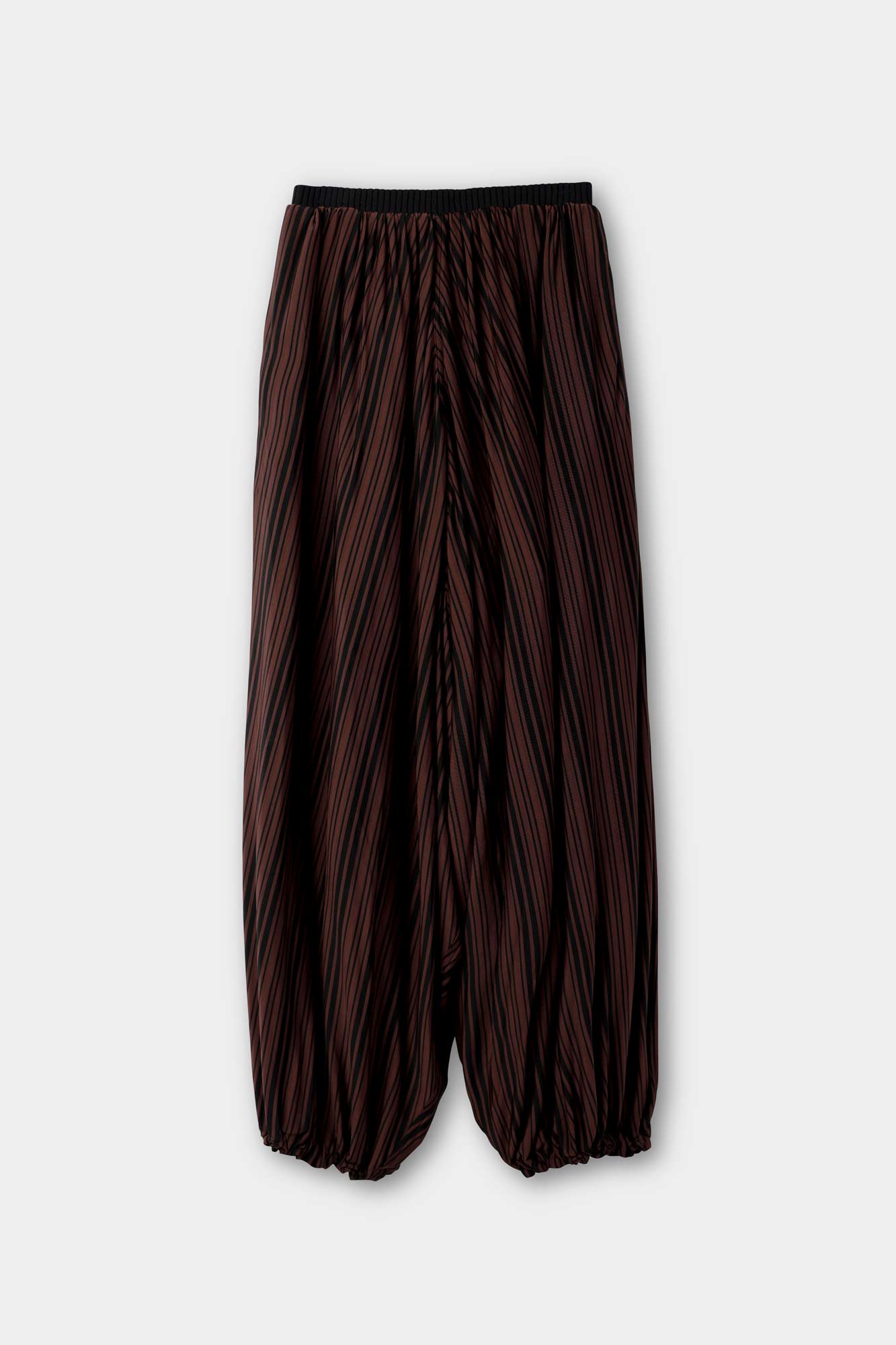 Pleated sarouel trousers - Black & Brown