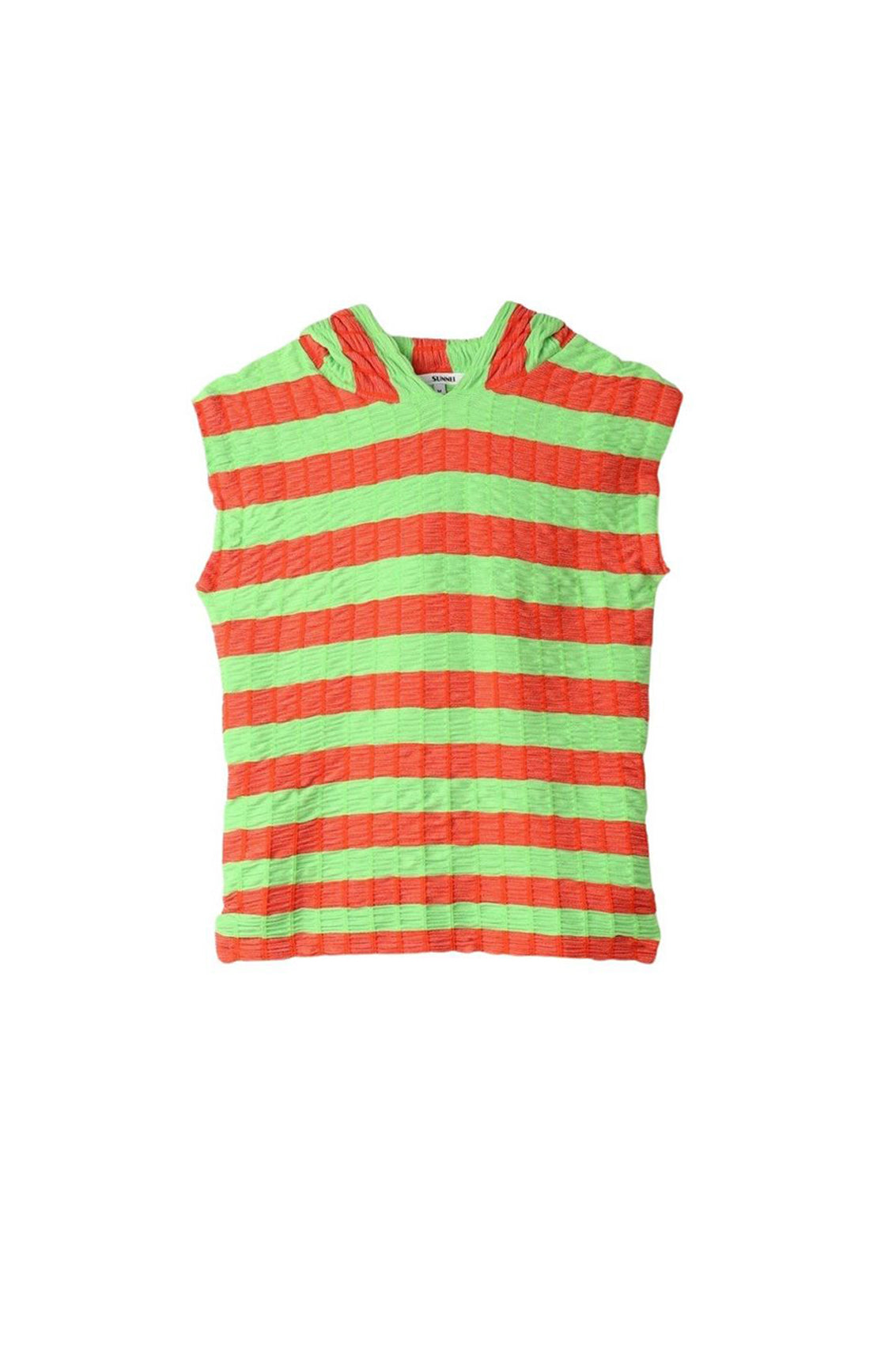 Hooded tank top - Orange & Green