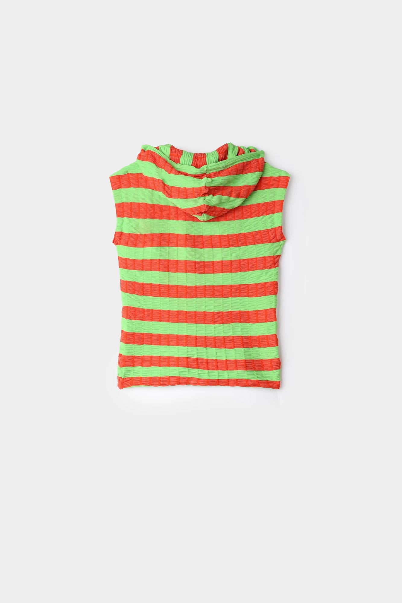 Hooded tank top - Orange & Green