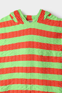Hooded tank top - Orange & Green