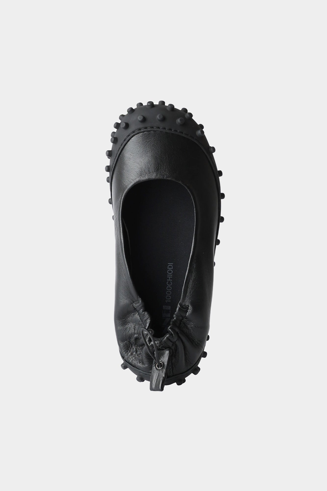 1000Chiodi leather ballerinas - Dark Grey