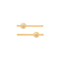 Gold-plated barrettes with monogram - Light & Palladiom