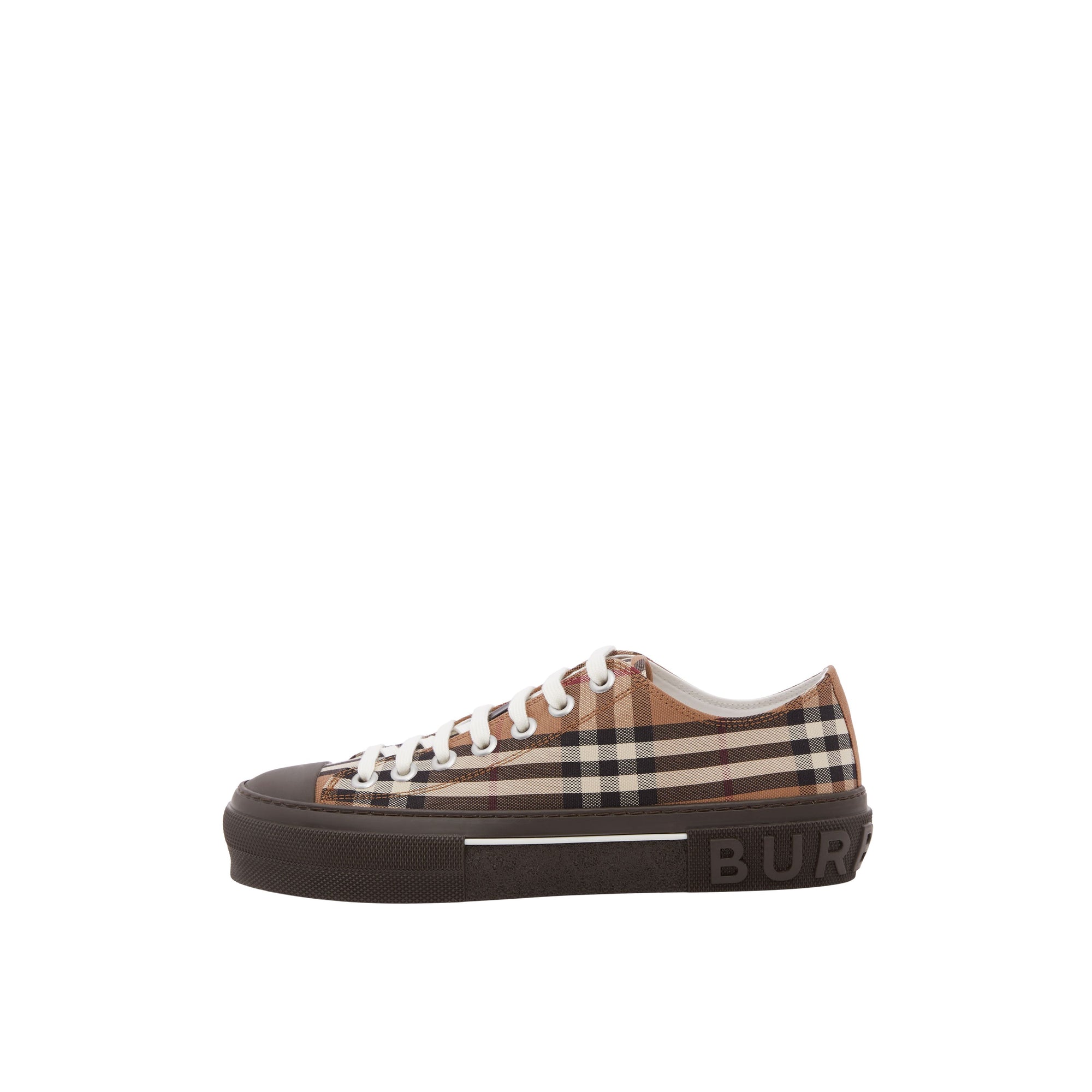 4 qty Sneakers en coton à motif check - Birch Brown Check