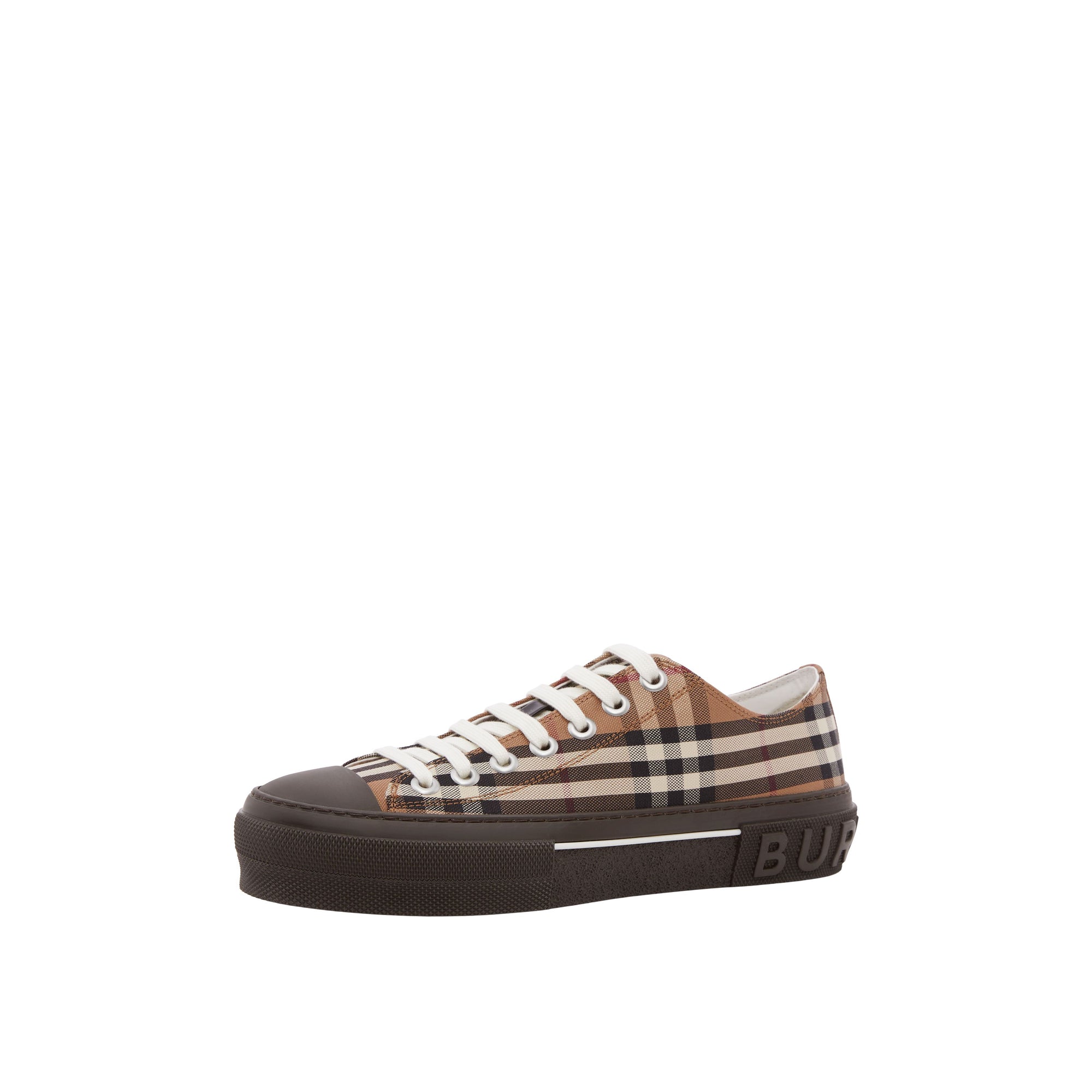 4 qty Sneakers en coton à motif check - Birch Brown Check