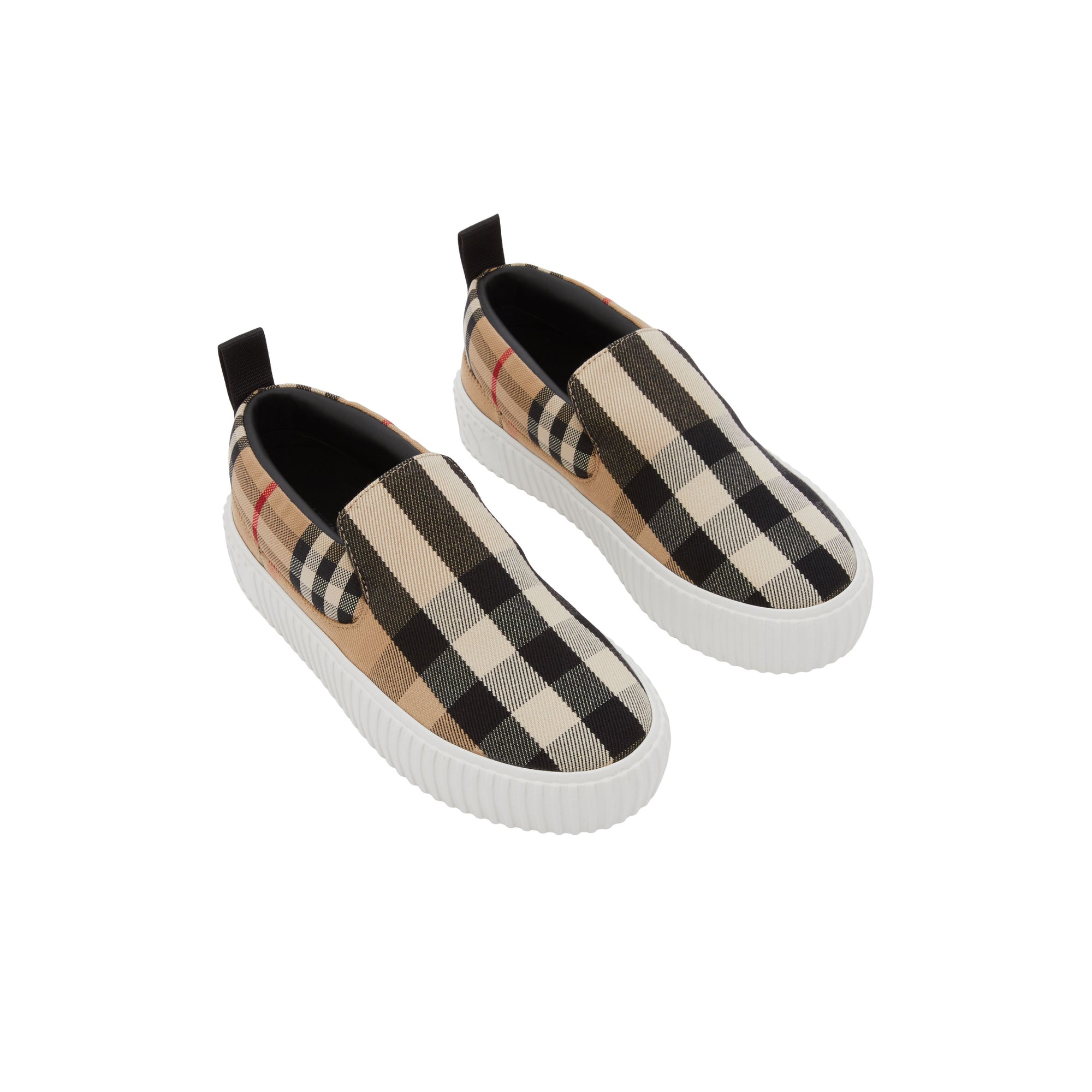 47 qty Sneakers en coton à motif check - Archive Beige