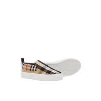 47 qty Sneakers en coton à motif check - Archive Beige