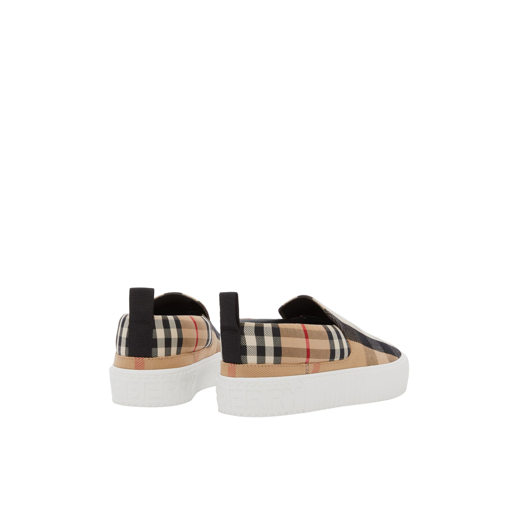 47 qty Sneakers en coton à motif check - Archive Beige