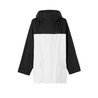 1 qty Veste à capuche oversize bicolore à logo - White