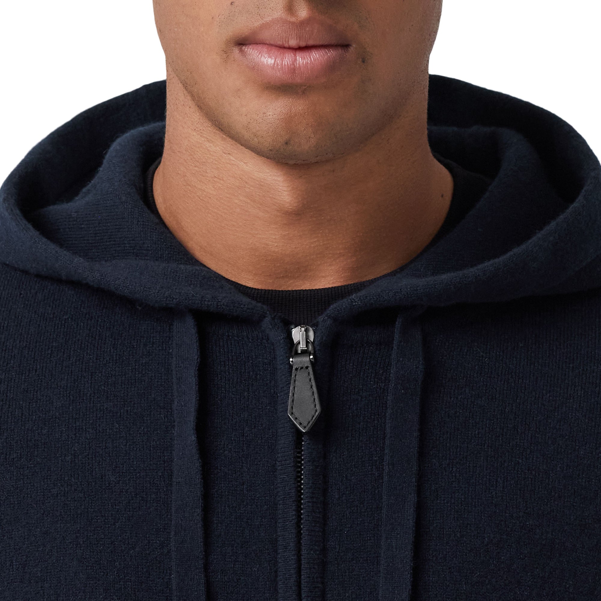 2 qty Sweat à capuche en cachemire mélangé à logo - Dark Charcoal Blue