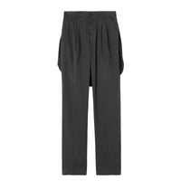 2 qty Pantalon ample asymétrique en laine - Pfd