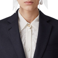 1 qty Veste tailleur en flanelle de laine - Dark Charcoal Blue