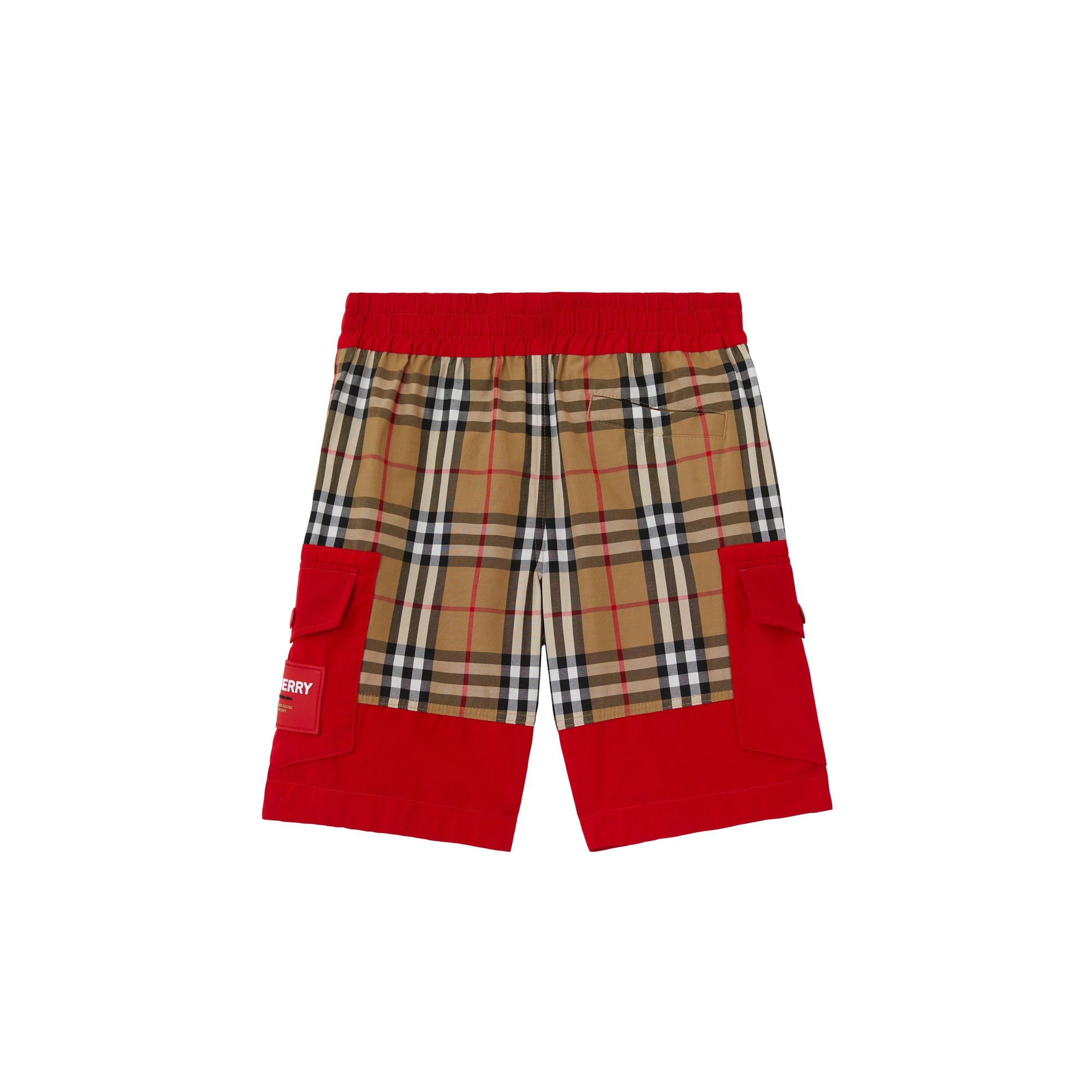 23 qty Short à motif check - Bright Red