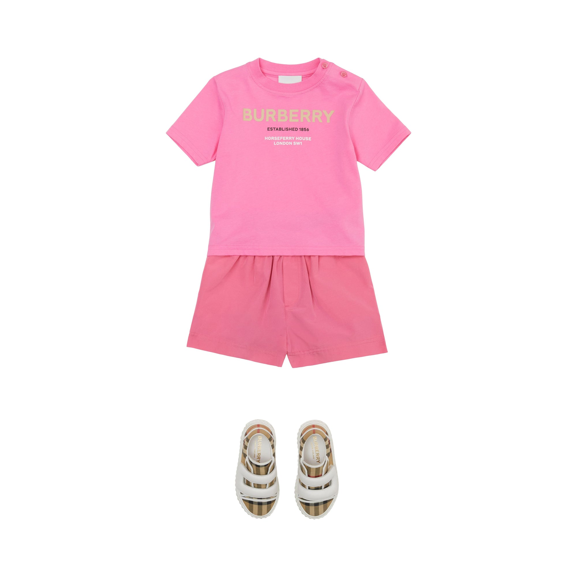 1 qty T-shirt en coton Horseferry - Bubblegum Pink