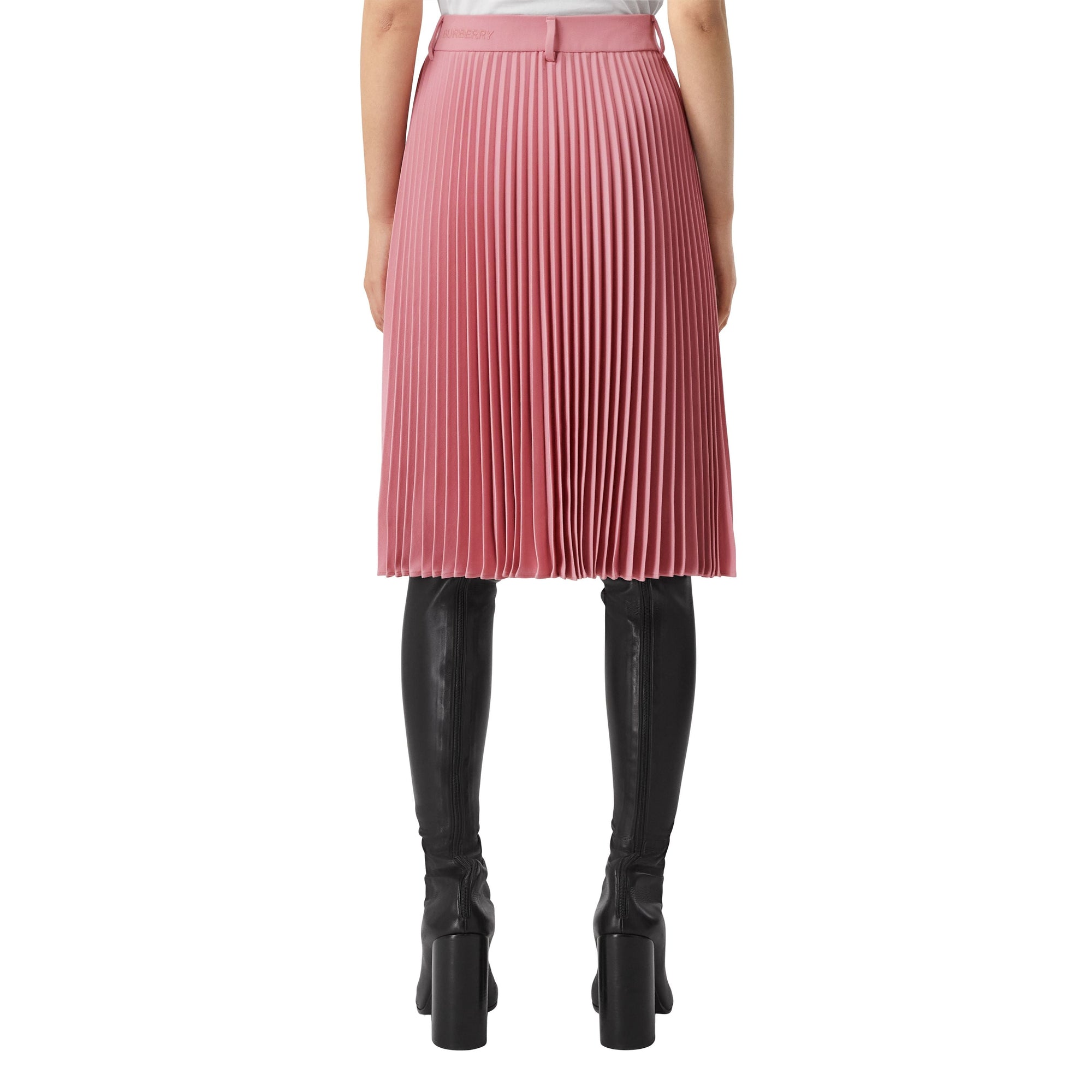 Pleated wool skort - Rosy Pink