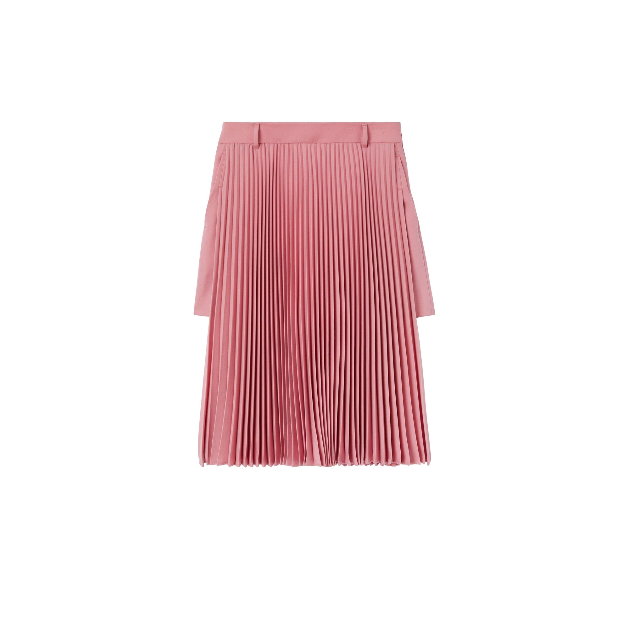 Pleated wool skort - Rosy Pink