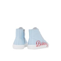 18 qty Sneakers montantes en gabardine à logo - Pale Blue