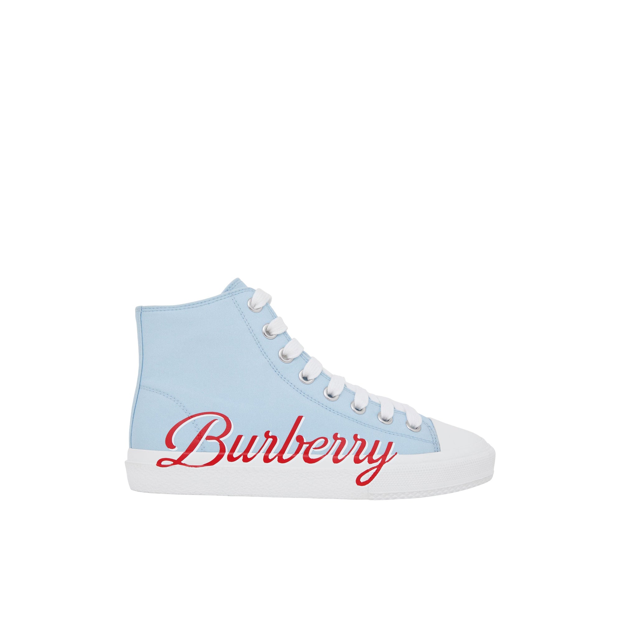 18 qty Sneakers montantes en gabardine à logo - Pale Blue