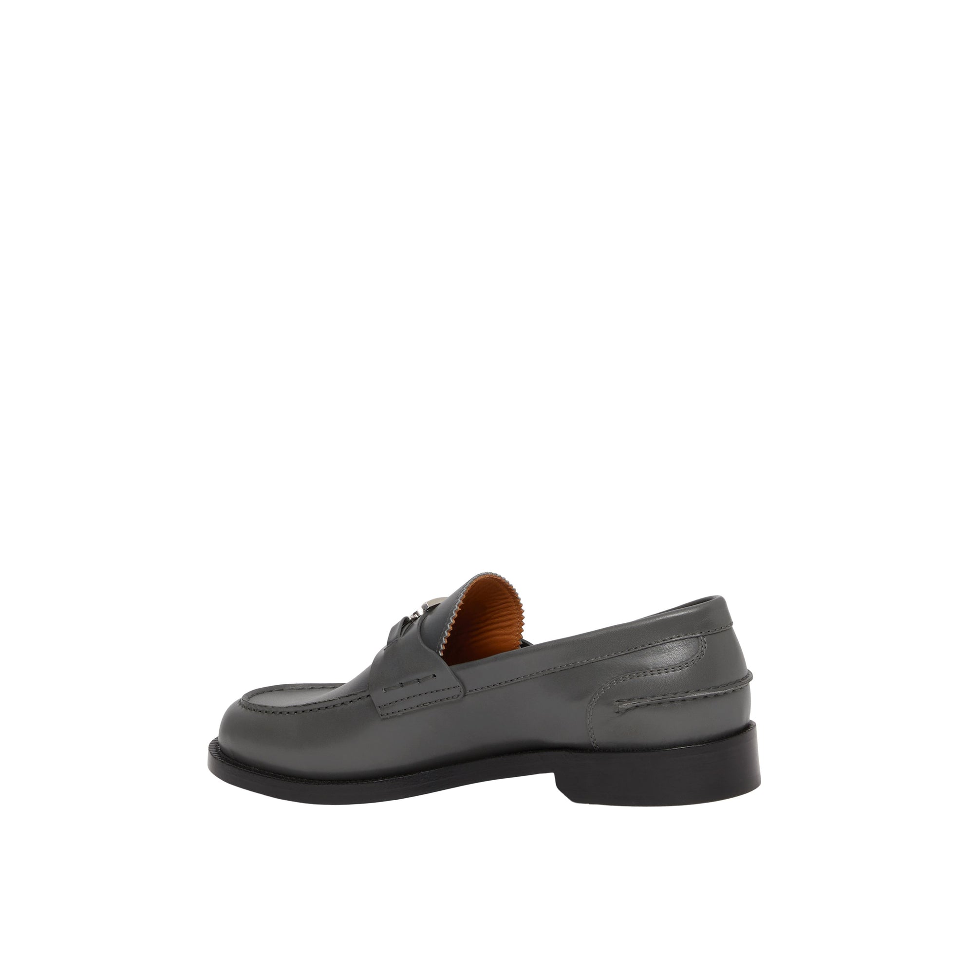 1 qty Mocassins Jack en cuir - Black & Silver