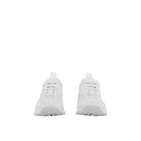 2 qty Sneakers multimatières à logo embossé - White