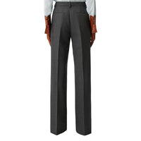 1 qty Pantalon ample en laine - Dark Grey Melange