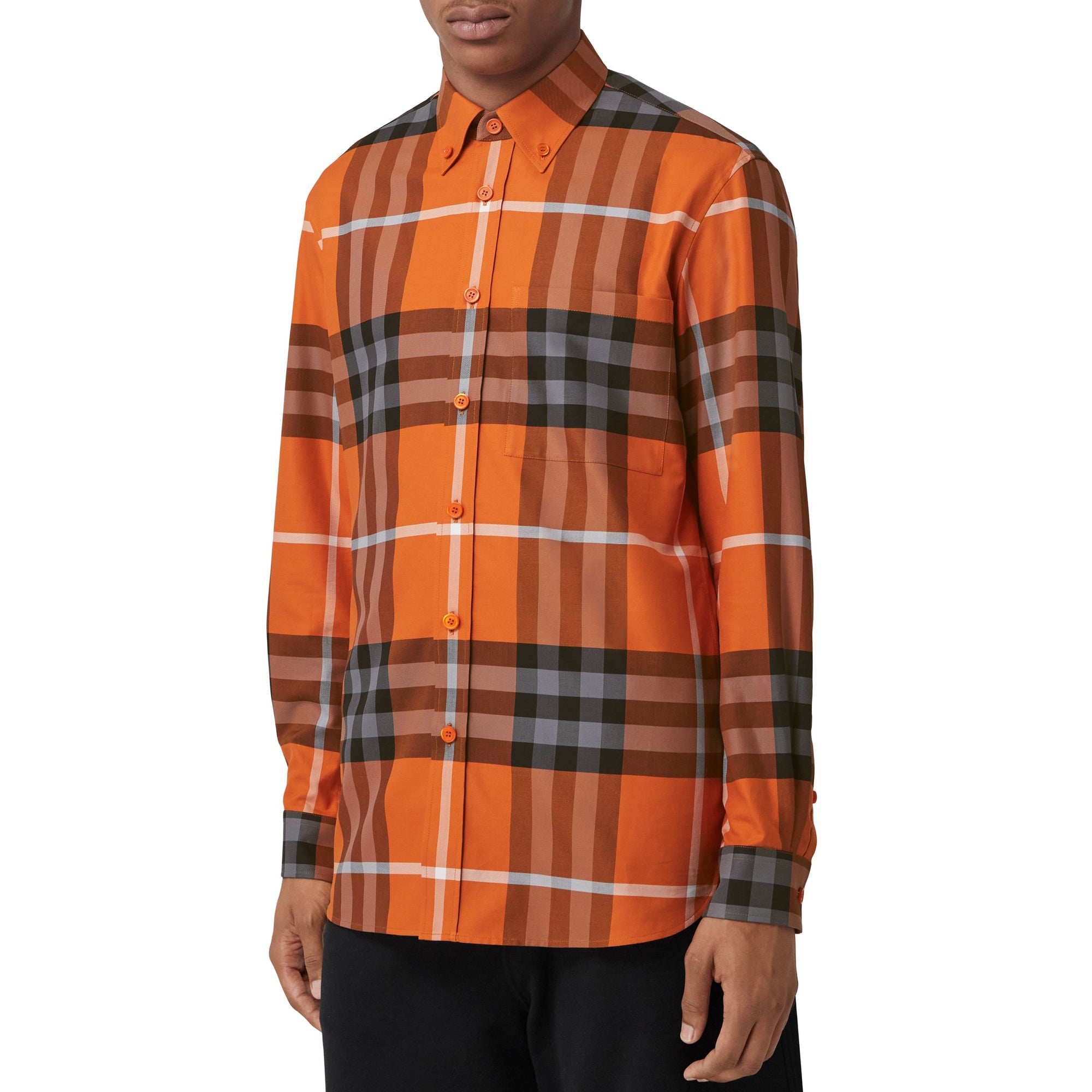 1 qty Chemise à motif Exaggerated Check - Deep Ginger Check