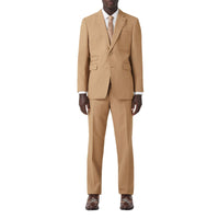 Classic wool and silk suit trousers - Camel