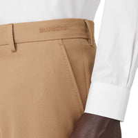 Classic wool and silk suit trousers - Camel