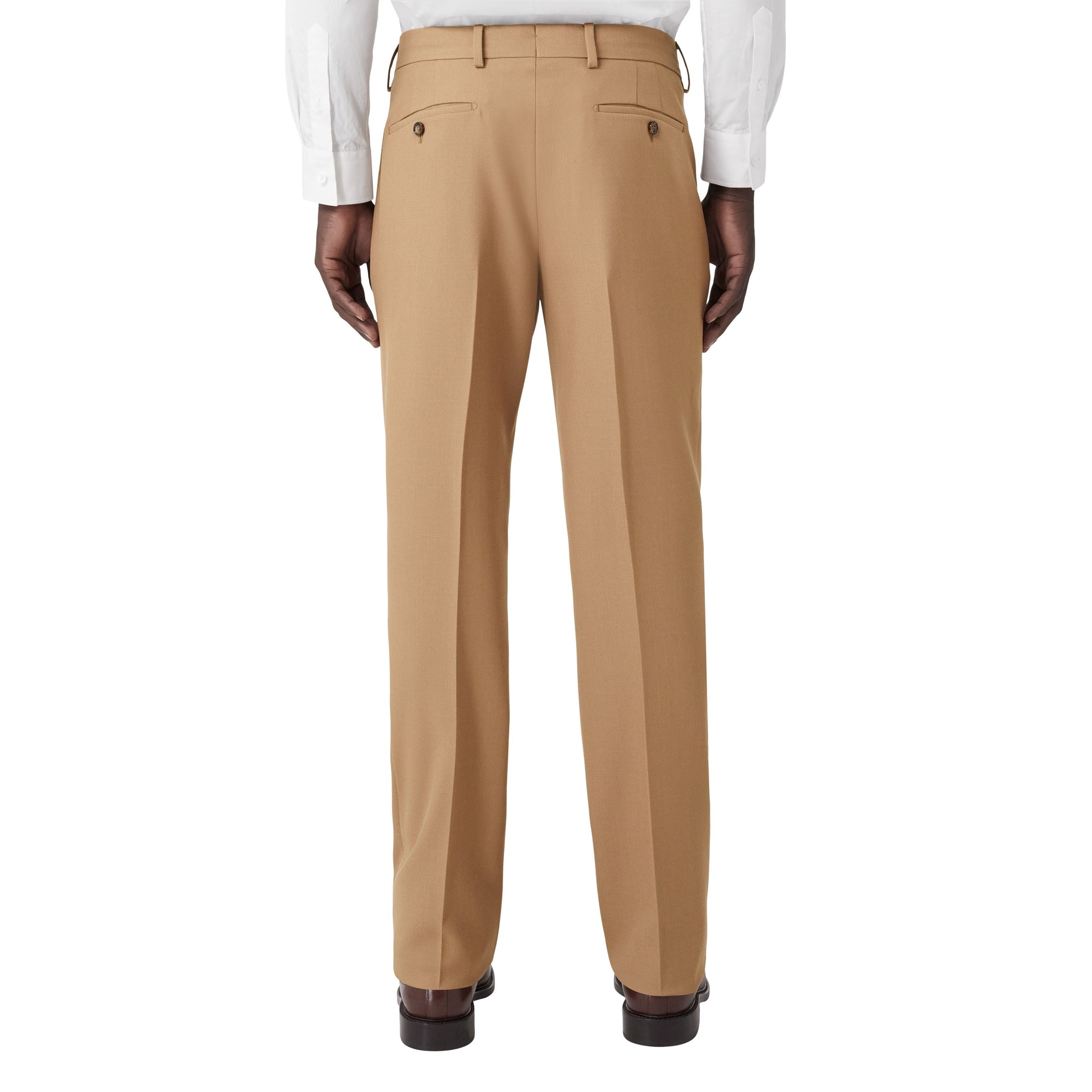 Classic wool and silk suit trousers - Camel