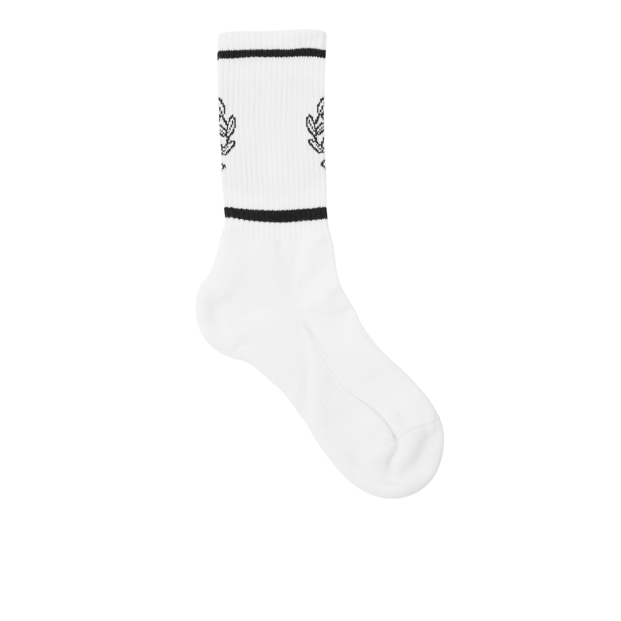 3 qty Chaussettes en jacquard de coton - White & Black