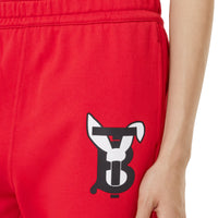 22 qty Pantalon de survêtement en coton à imprimé lapin - Bright Red