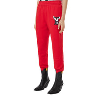 22 qty Pantalon de survêtement en coton à imprimé lapin - Bright Red