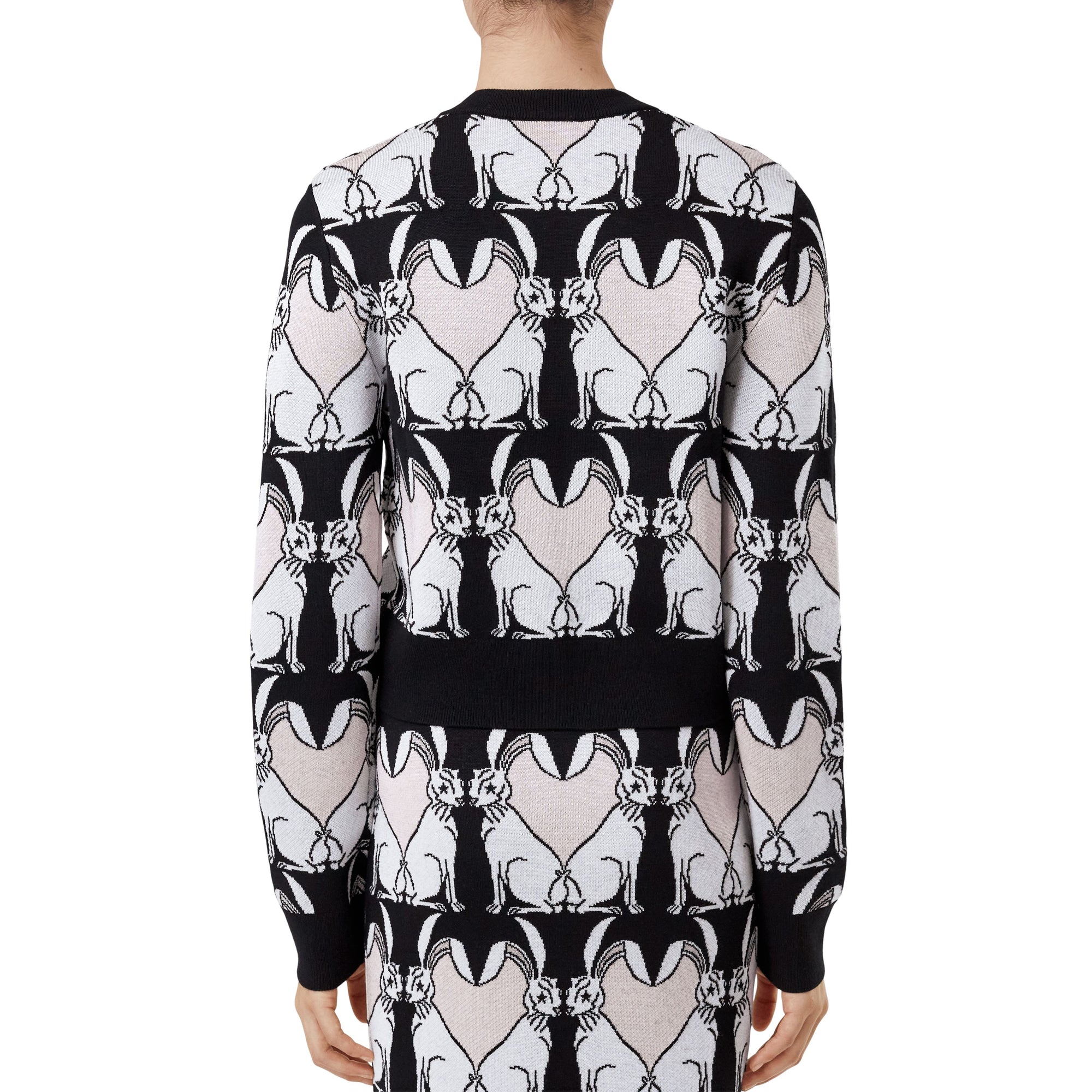 3 qty Cardigan jacquard à motif lapin - Black