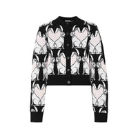 3 qty Cardigan jacquard à motif lapin - Black