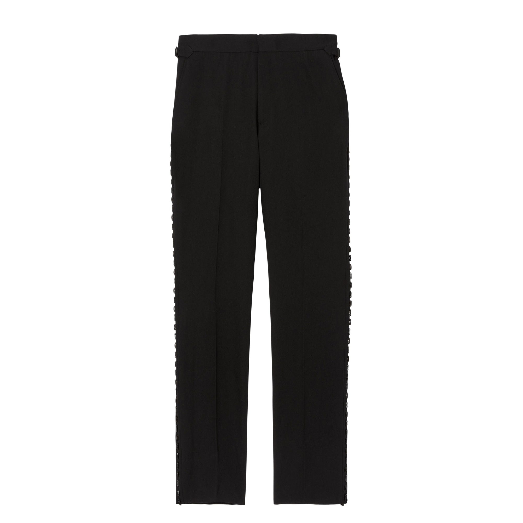 1 qty Pantalon de smoking classique en laine - Black