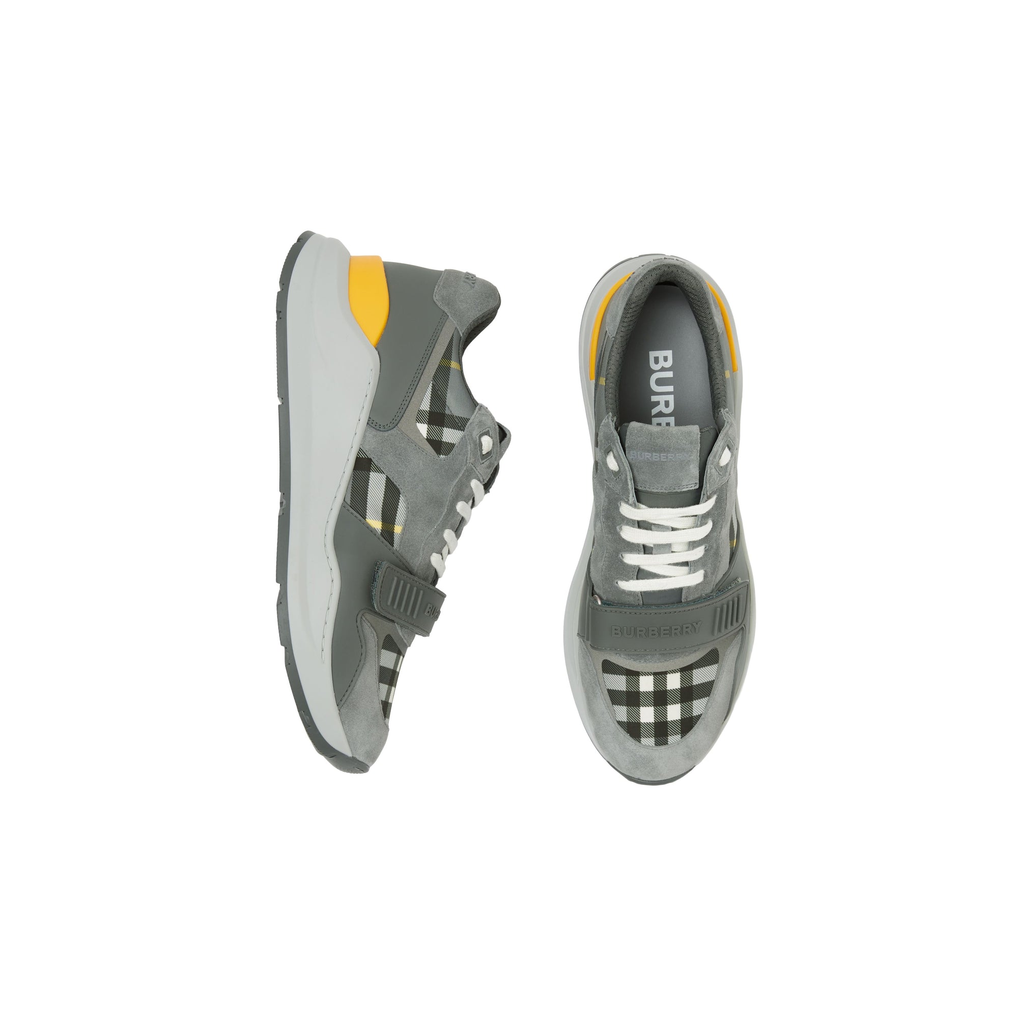 5 qty Sneakers multimatières à motif check - Storm Grey Check