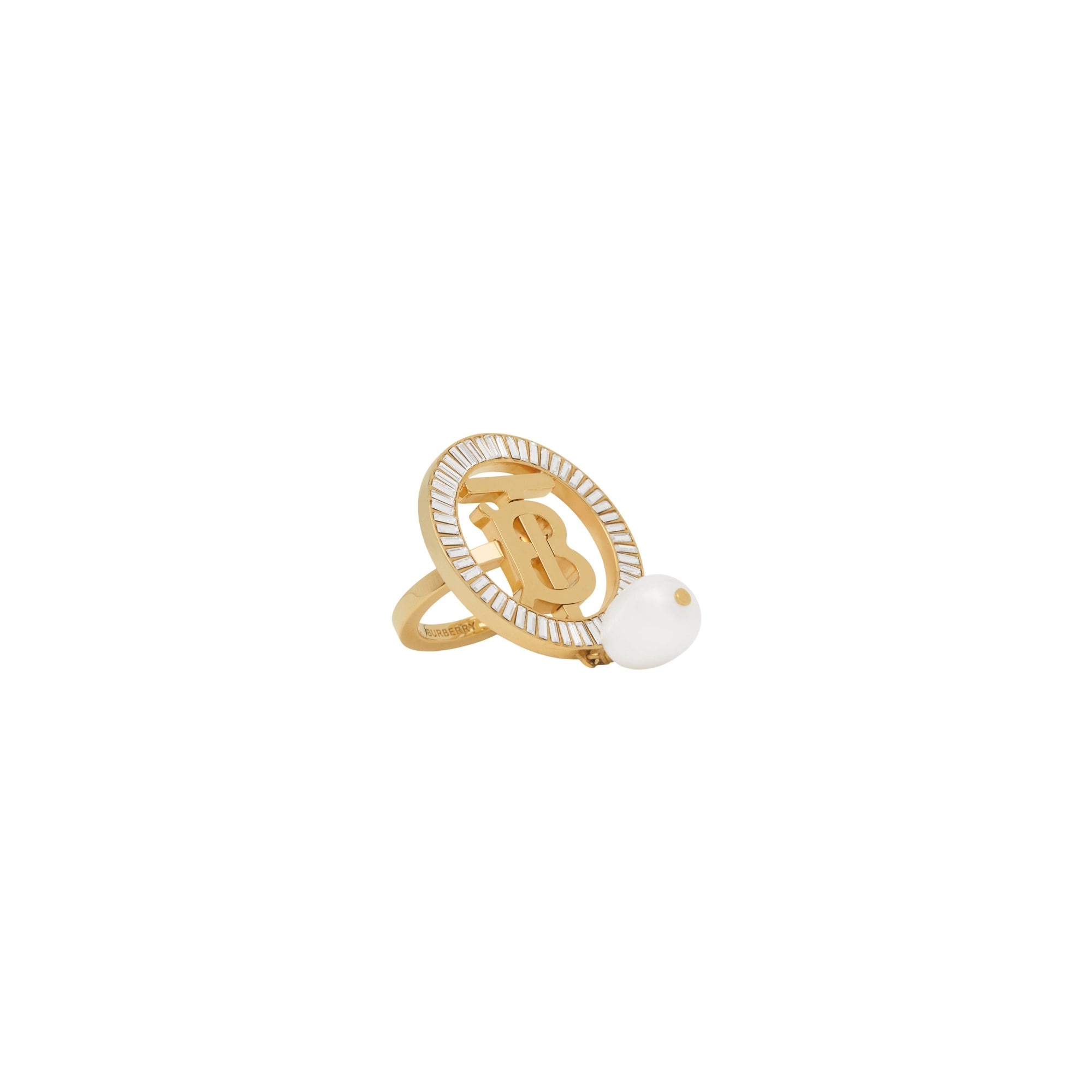 Gold-plated ring with pearl - Light Gold