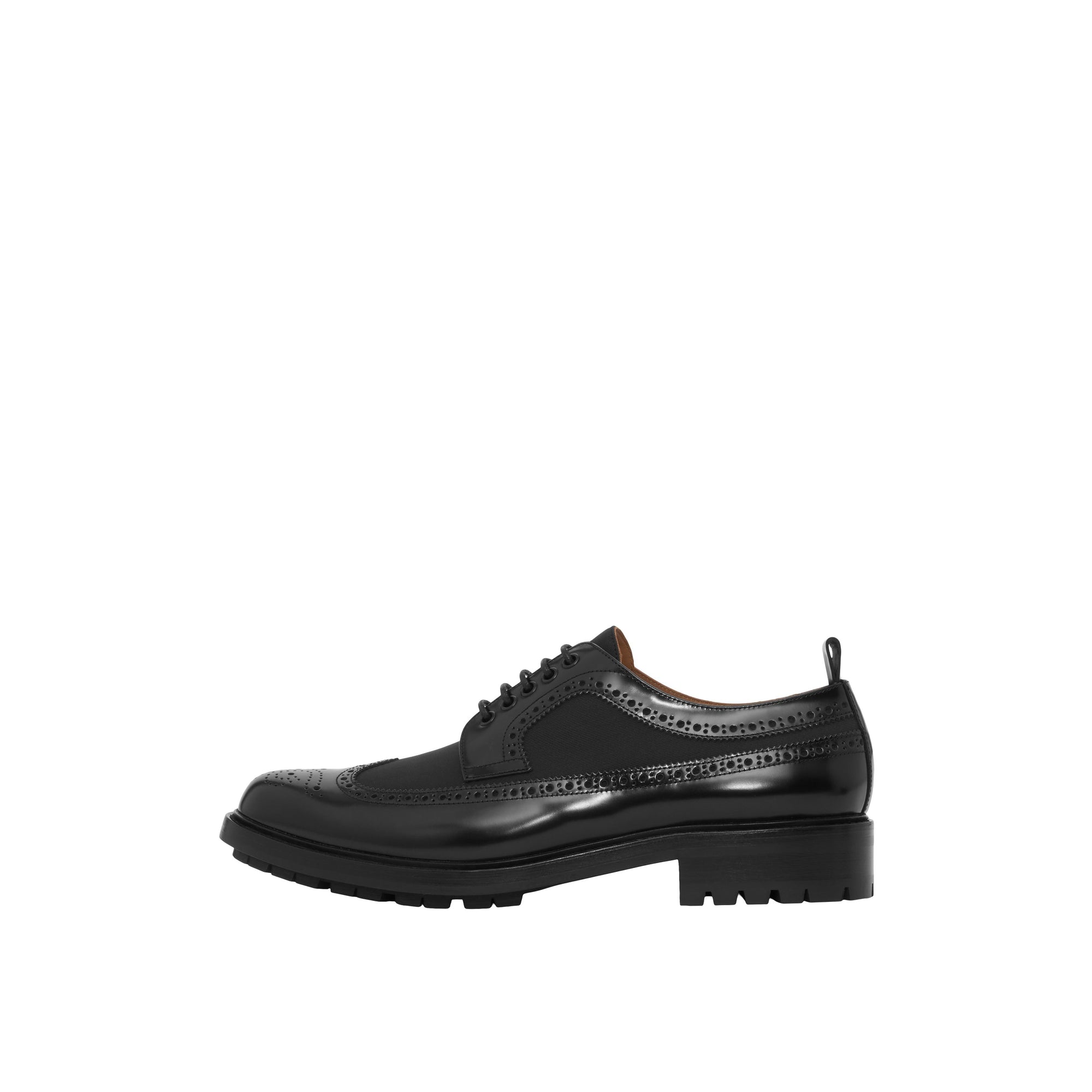 1 qty Derbies en cuir et gros-grain - Black