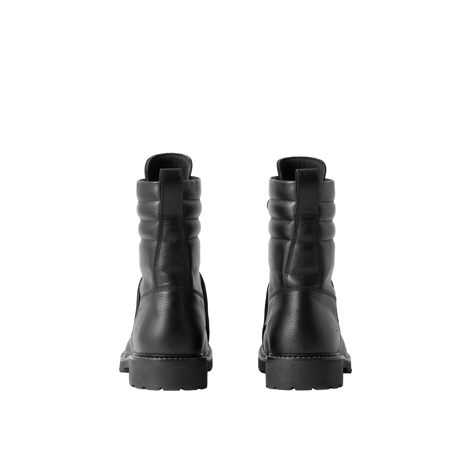 2 qty Bottines en cuir à lacets - Black