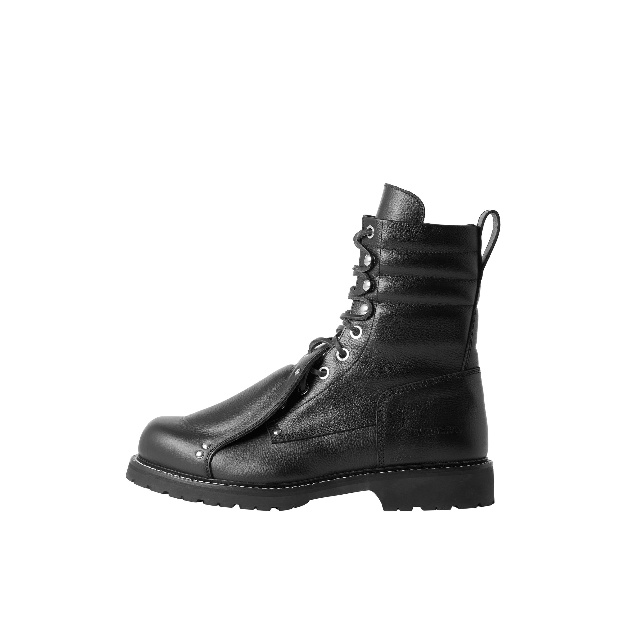 2 qty Bottines en cuir à lacets - Black