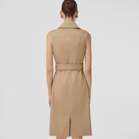 3 qty Robe trench sans manches - Honey